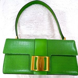 Salvatore Ferragamo Shoulder Bag (Gancini Stamp) Vintage